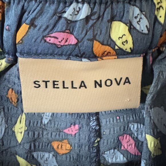 Anthropologie STELLA NOVA Orli Pants Trousers Blue Multicolor Womens EU 40 US 8 - Picture 11 of 15